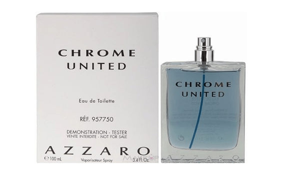 Azzaro Chrome United Men 3.4 oz / 100 ml Eau de Toilette Tester